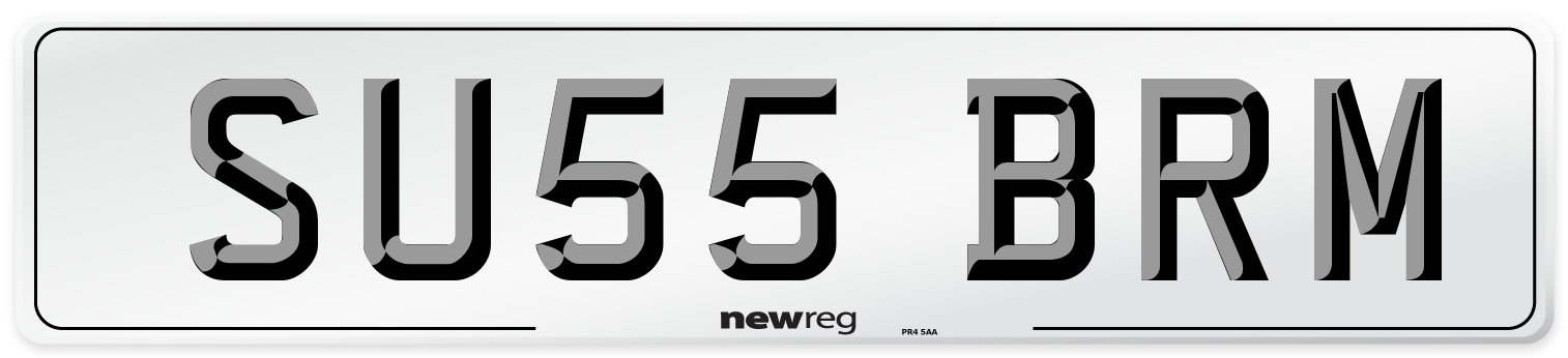 SU55 BRM Number Plate from New Reg